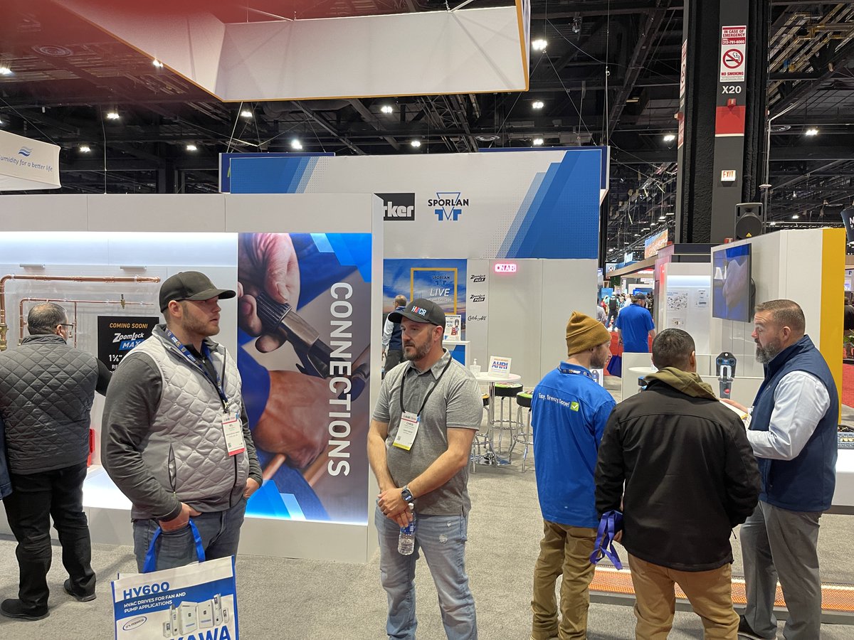 Sporlan's tweet photo. #AHRexpo 2024 has begun. Visit with Chris Stephens of HVACR Videos at Parker Sporlan booth S7136. Live podcasts and giveaways. See you there! #hvacr #hvaclife #refrigeration #hvacrvideos #zoomlockmax #teamzoomlock #TXV https://t.co/QXgXg7HsKO