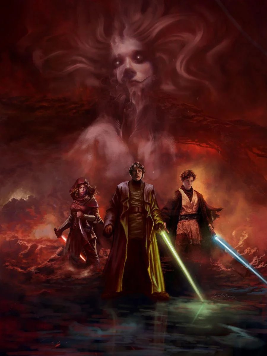 KorrJ's tweet photo. @retneysholocron You finding out Luke went into self-imposed exile in EU. You know what he didn’t do? Abandon his family, Jedi, &amp; responsibility. He turned it into a search for truth of his nephew’s fall to the Dark Side…&amp; ended up thwarting the galaxy’s biggest threat yet. #ContextIsImportant👍 https://t.co/4yOezggNyF