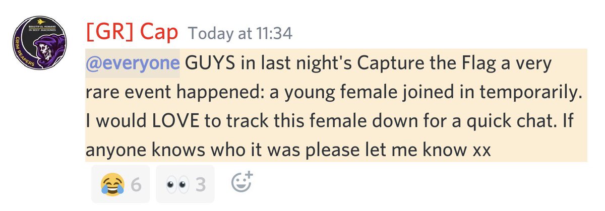 CirqueduCiel's tweet image. Now show Cap from Grim Reapers showing 8 different cost-effective paths to “track down a young female for a quick chat”