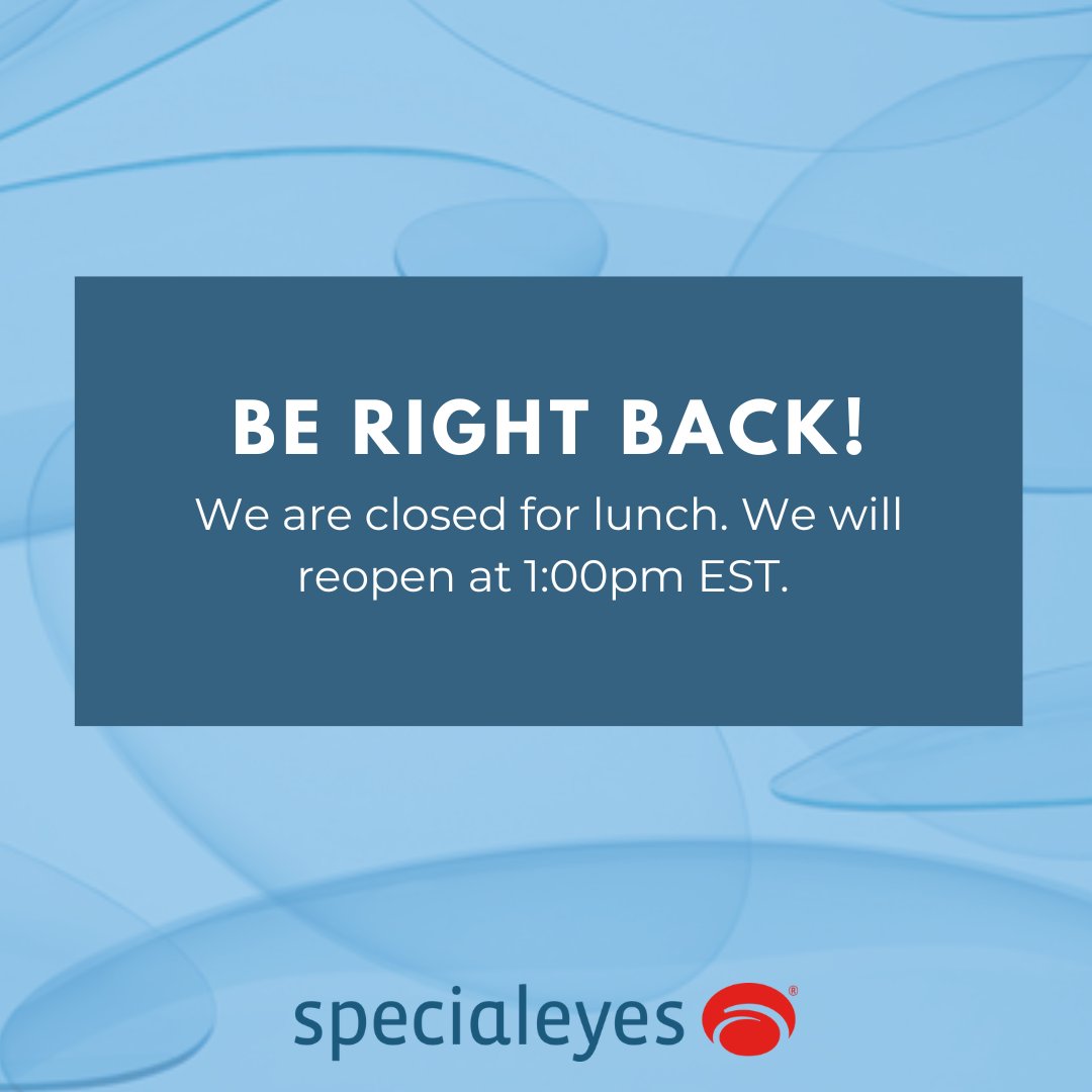 We will be right back! #SpecialEyes #Optometry