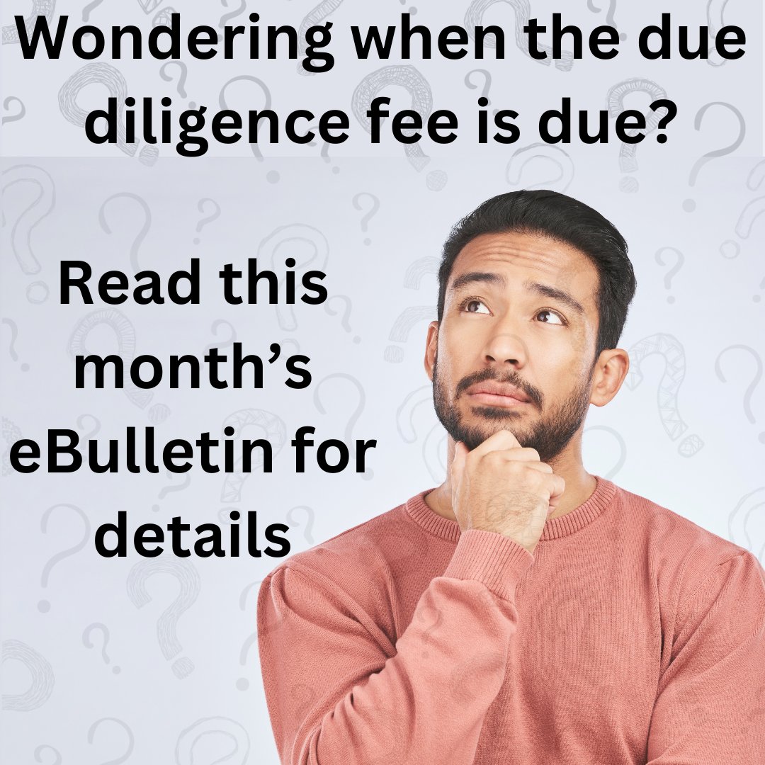NCRealEstateCom's tweet photo. NCREC has recently been asked, when is the due diligence fee actually due?  Read this month’s eBulletin article for the answer to this and other recent questions.  https://t.co/50VVRN7usB https://t.co/CulmaY2Aof