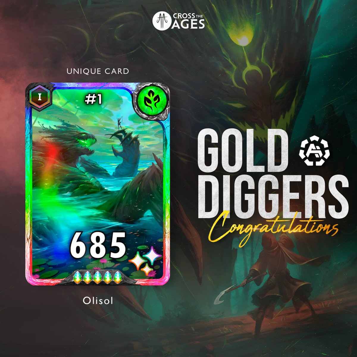 🌟 Congratulations to the incredible Gold Diggers of the AI Guild! 🌟

A special salute to those who brilliantly solved the riddle and found the unique "Olisol" card! 
Your dedication and insight are an inspiration to us all. 👏