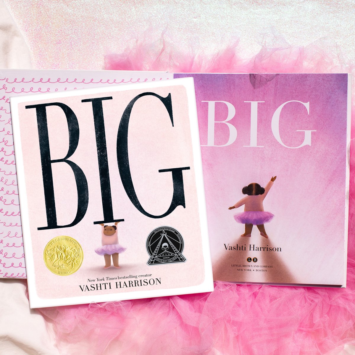 We couldn't be prouder of @VashtiHarrison! Congrats on your Caldecott Medal and Coretta Scott King Award Honors! The first Black woman to win the Caldecott Medal is a BIG deal, and we celebrate you, your incredible book, and the girls with very big dreams who you inspire. 💗🌸💕