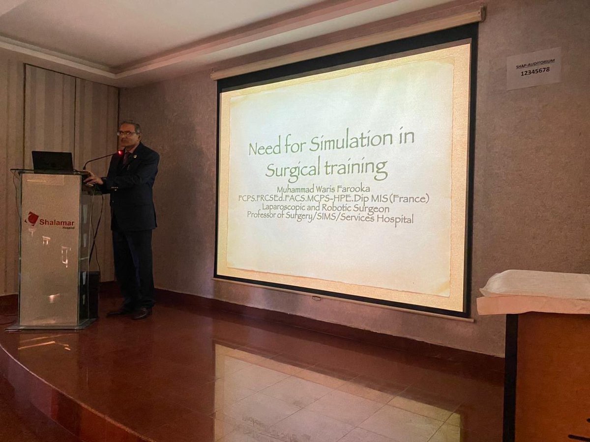 drwarisfarooka's tweet photo. In a captivating presentation during today's Shalamar Surgical Grand Rounds, I’ve emphasized the importance of simulation in shaping the future of surgical training. https://t.co/YskKSvXVKY