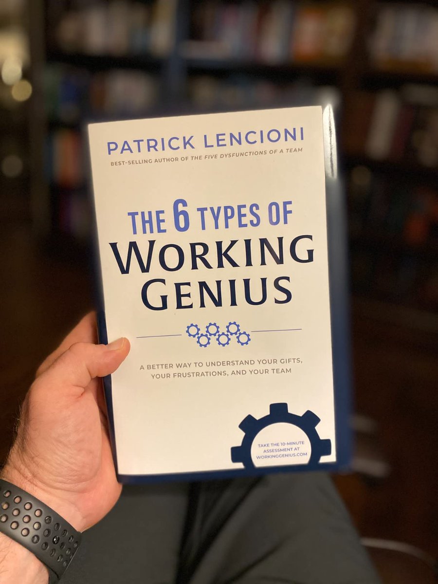 #The6TypesofWorkingGenius 📚 #PatrickLencioni #Gifts #Talents #Talent #Skill #Skills #Fulfilled #readers #reading #readersofinstagram #library #bookcollection