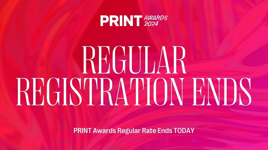 printmag's tweet photo. Just another regular #Monday... 🗓️

In fact, the last day of the #PRINTAwards regular #rate. Entering today ensures that you take #advantage of the #currentrates before they increase tomorrow.

Ready to submit to PRINT Awards 2024? Enter today at https://t.co/PhOGkX3Z7J https://t.co/q5k11AglZW