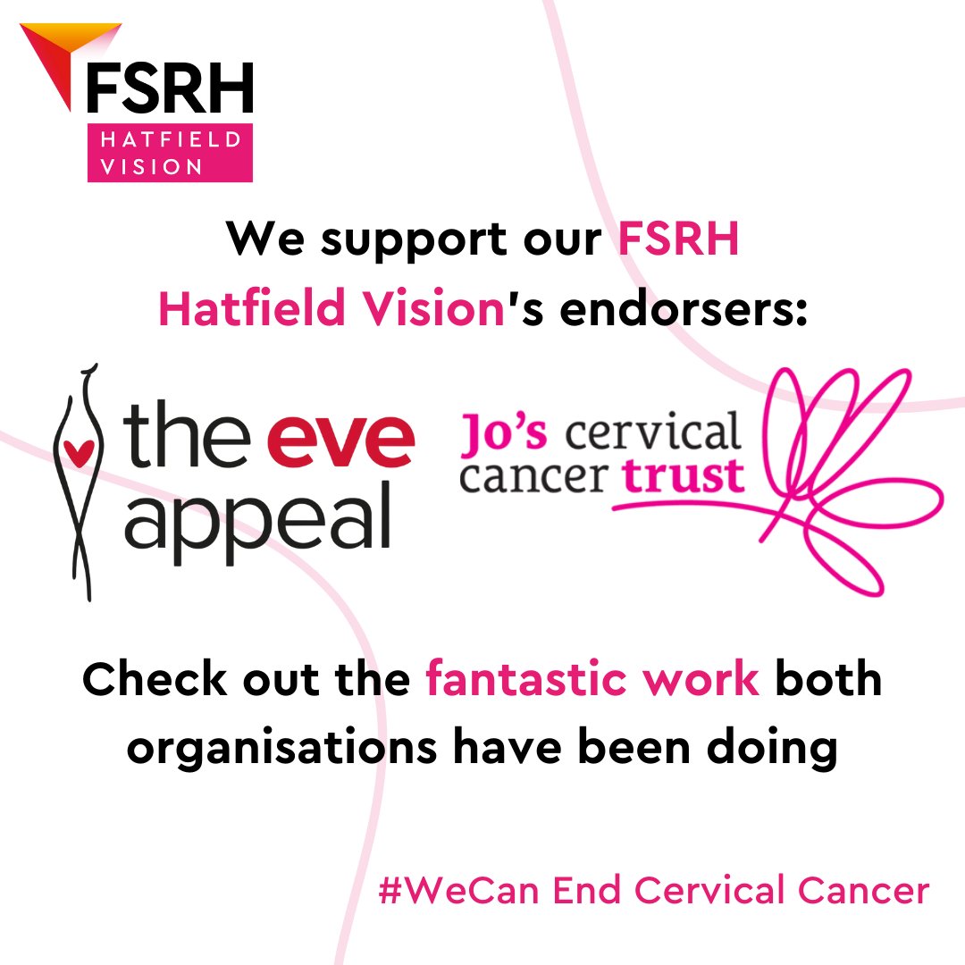 #CervicalCancerPreventionWeek 2024 is underway! 🎗️
We are spotlighting Goal 13 of #FSRH_HatfieldVision: 80% cervical screening coverage by 2025.🎯
Big shout to @JosTrust & @eveappeal for their incredible work!🙌
👉Learn more about our progress on Goal 13: t.ly/FRgUr