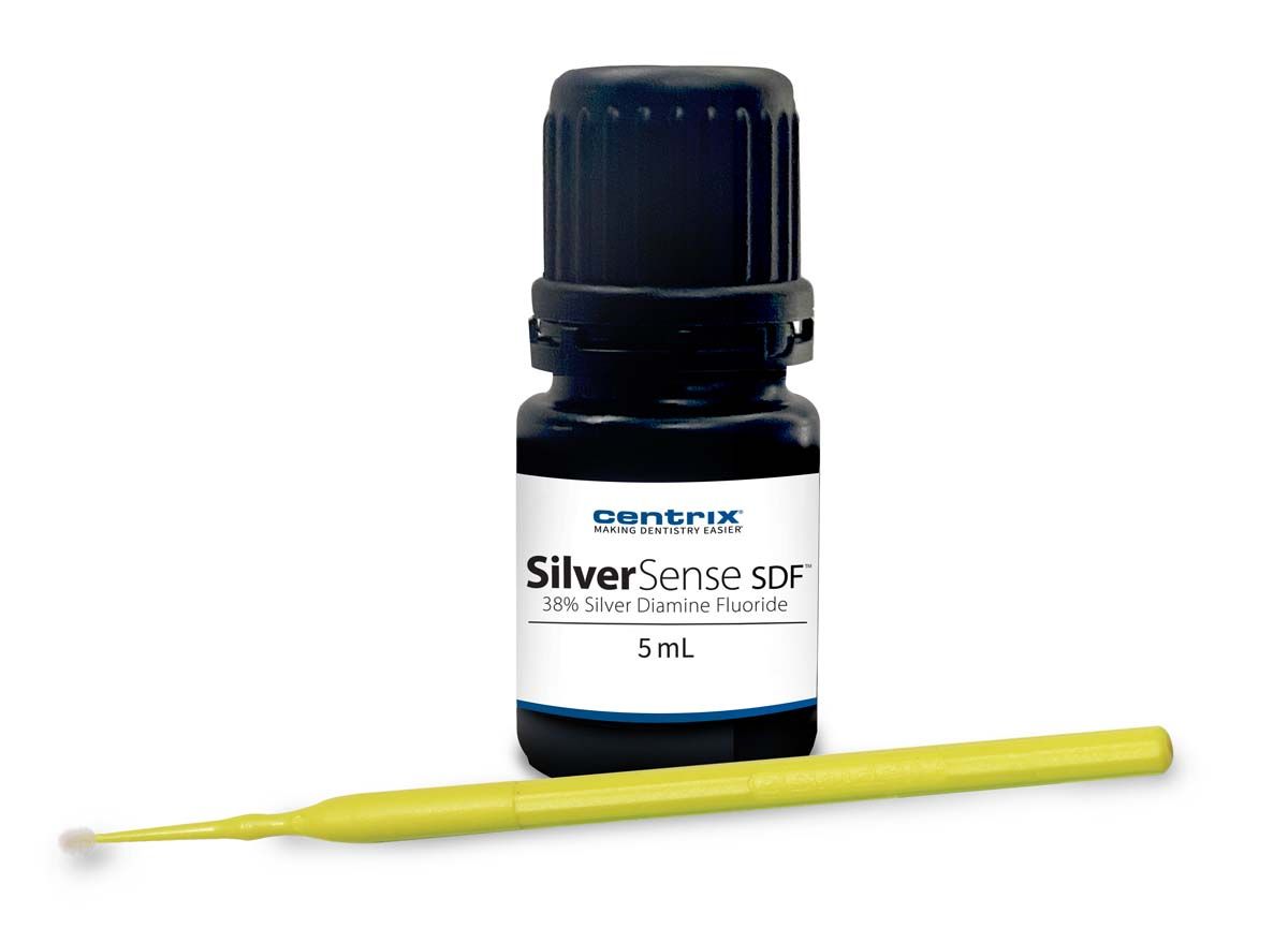 DPR_Magazine's tweet photo. This new fluoride solution #SilverSense from @CentrixInc uses silver diamine to work as an efficient #dental desensitizer. https://t.co/qMQN13aAEo https://t.co/pEVTxmiSW0