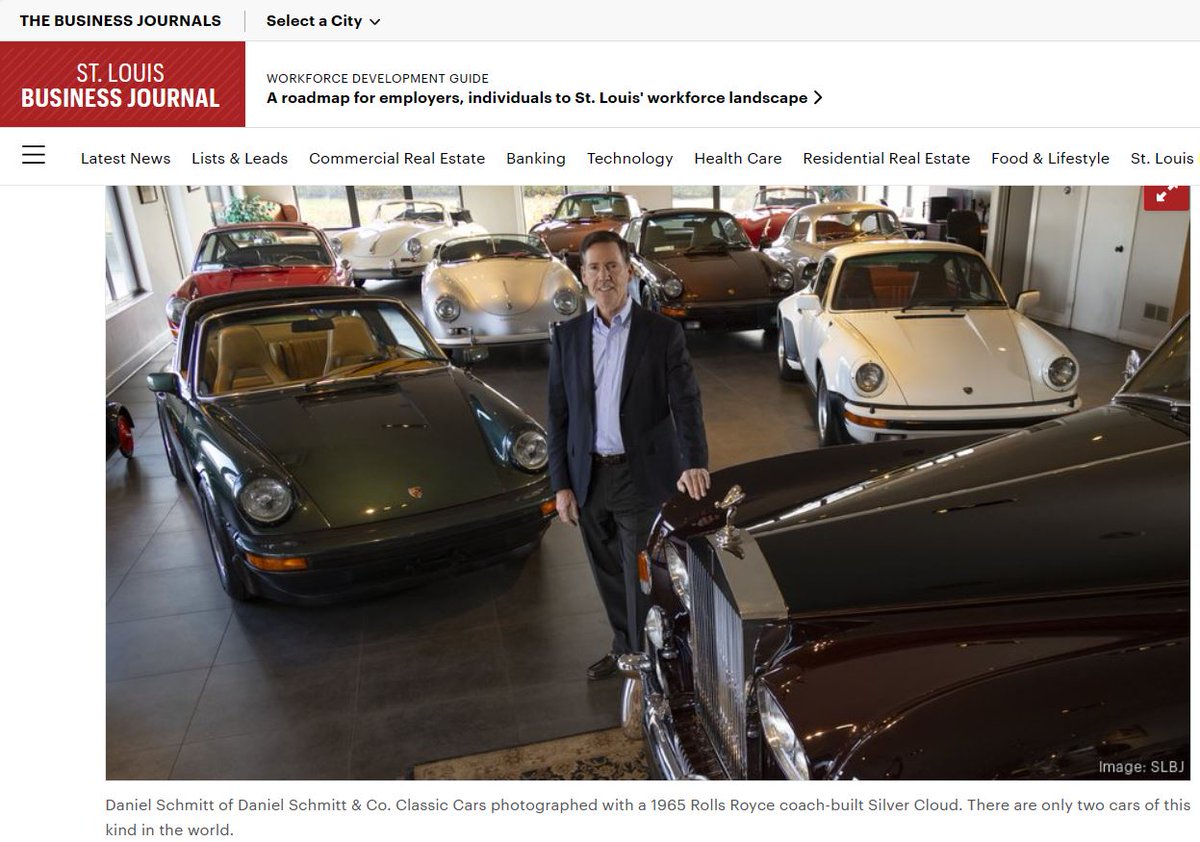 StLouisPR's tweet image. Congrats to our friend Daniel Schmitt with Daniel Schmitt &amp;amp; Co. in St. Louis featured in the St. Louis Business Journal about his classic cars. Great story. Check it out at bit.ly/4b7socf #classiccars #porsche #rollsroyce #stl #mercedes #Ferrari