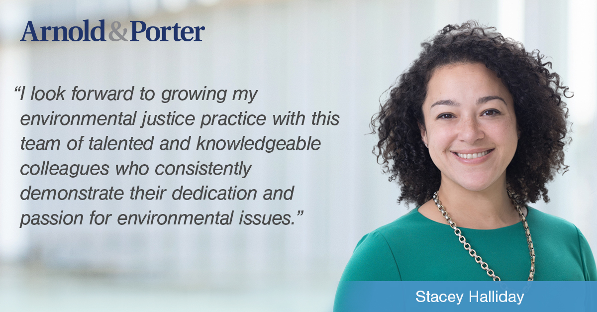 We’re delighted to announce that #environmental justice attorney Stacey Sublett Halliday, a former Special Counsel in the OGC at the <a href="/EPA/">U.S. EPA</a>, has joined the firm’s Environmental practice as a partner, resident in the firm’s D.C. office.

Learn more ➡️ bit.ly/496fAkL