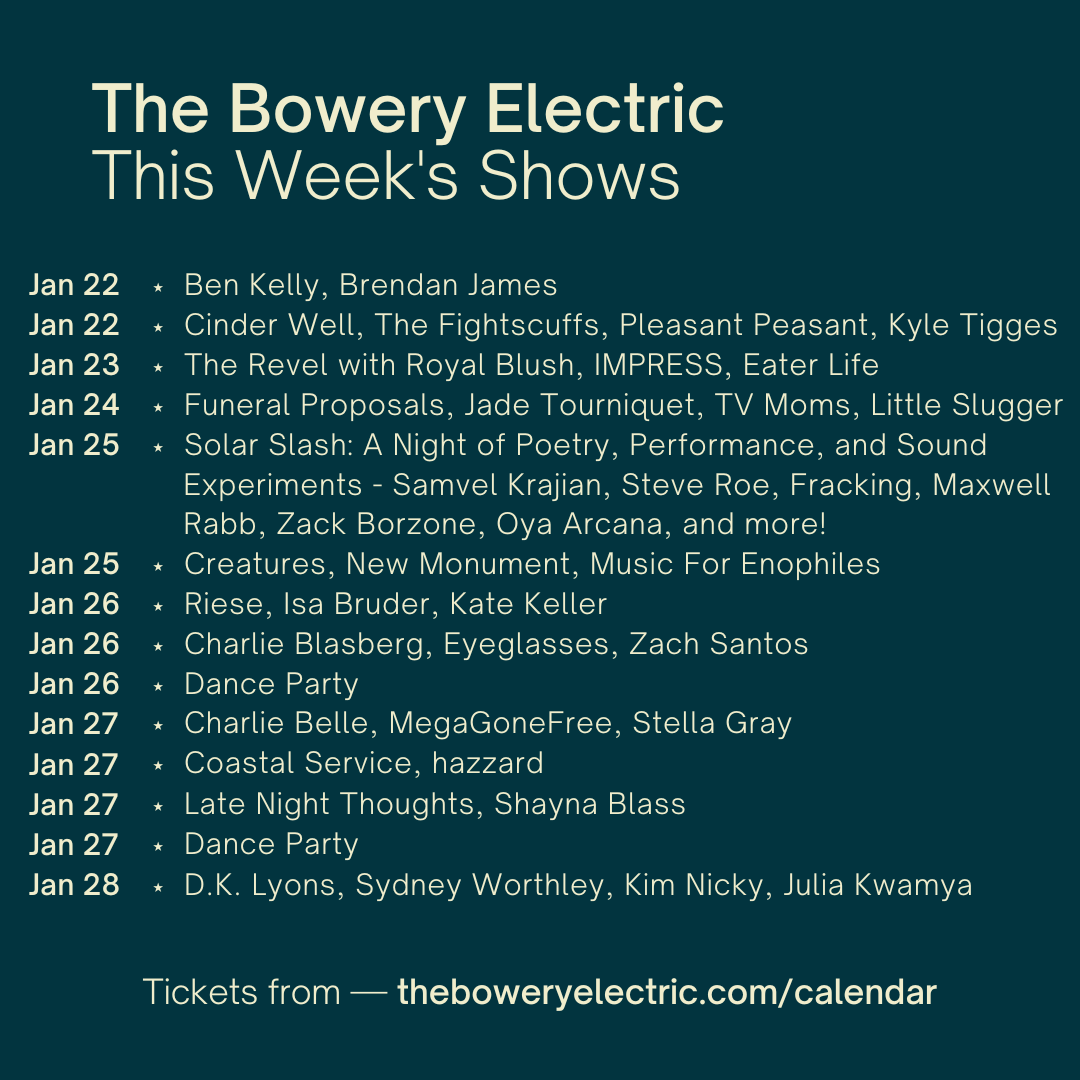 💡 This week's shows! 💡

Grab tickets from here: theboweryelectric.com/calendar

Come to our dance parties happening every weekend from 11pm-4am 👯