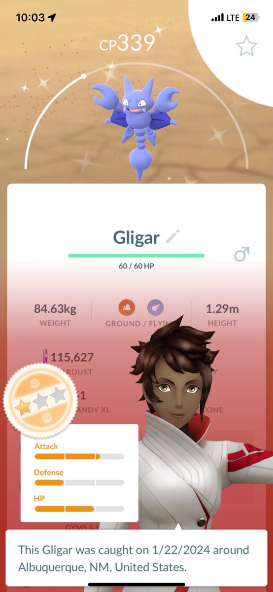 Ktee_baybee's tweet photo. Yayyy(: Shiny Gligar at @donalds_us I love new Shiny Dex Entry’s!! 🤩✨
#PokemonGo #ShinyPokemon #ShinyHunt #PokemonGoMom #SparklesInTheMorning https://t.co/bCaDnVtnHQ