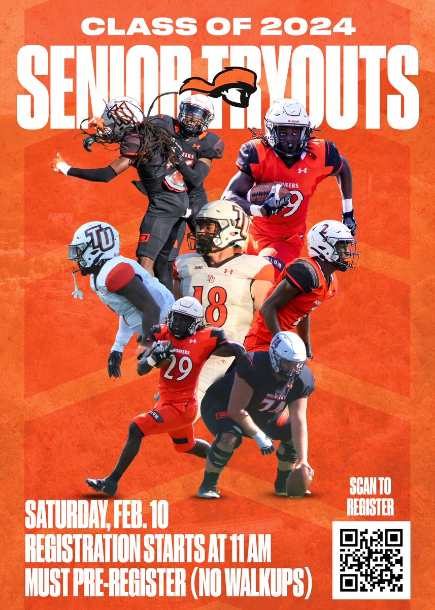 Scholarship Opportunities 
PWO Opportunities 
Show us what you’ve got!!
Tusculum Football 2024