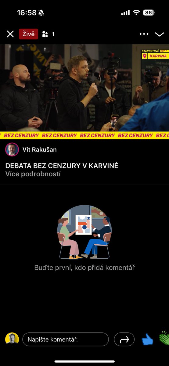 rikejmisebi's tweet photo. Dneska vysílame s @fameplay_live živák @Vit_Rakusan z Karviné. Je tu plno, plno tak plno, že se k vlastní režii musim tlačit přes lidi. Další vlákno ⬇️ https://t.co/YMHFwc9euH