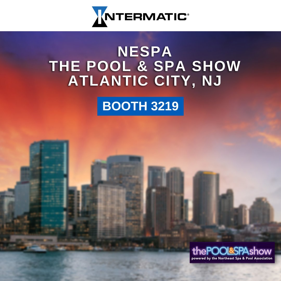 intermatic's tweet photo. Pool show season is in full swing! Join us January 23-25 in Atlantic City, NJ for the @NE_Spa_and_Pool’s annual show! Head over to booth #3219 to discover the future of pool equipment. We have everything a pool professional needs to get the job done! #Intermatic #Pool https://t.co/7IfDrXbhBt