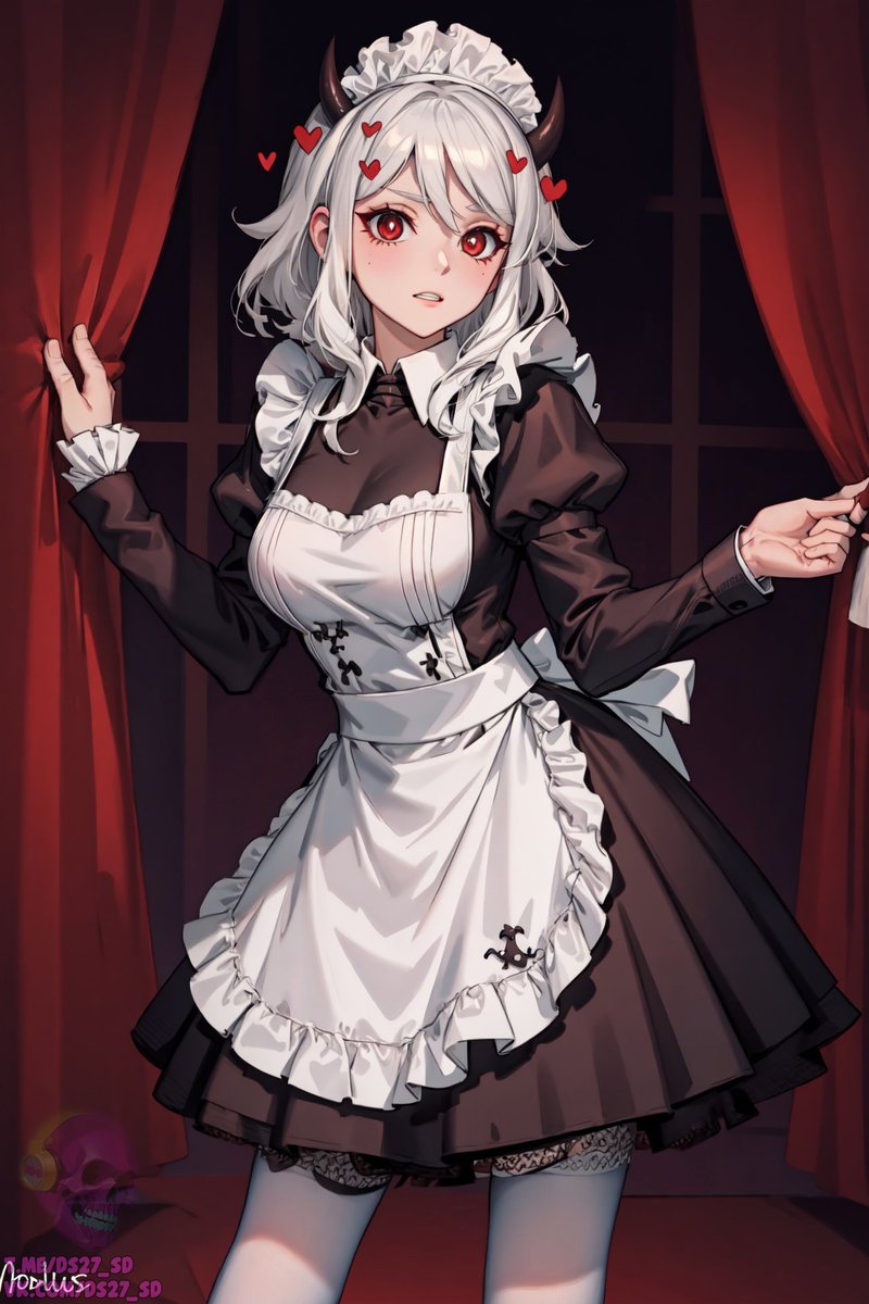 _blckcat's tweet photo. Since it is #MaidMonday, Modeus will be happy to serve you. https://t.co/TL537IUyGe