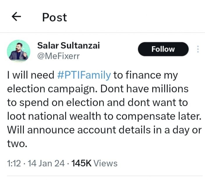 dtnoorkhan's tweet photo. ایم کیو ایم لندن پہلے ایسے ہی شروع ہوئی تھی کہ چندہ دو کیونکہ مڈل کلاس کے لوگ تھے پھر چندے سے شروع سفر بھتے پر اختتام پذیر ہوا
صورتحال پی ٹی آئی کی بھی وہی ہے شروع چندے سے ہوئے پھر کرپشن کے عالمی ریکارڈ بنائے ان کے وزراء نے کیونکہ تین سال دس ماہ ہی رہے جس میں ایک ایک نے اربوں کھربوں بنا لئے
پی ٹی آئی اور ایم کیو ایم لندن میں کئی چیزیں مشترک ہیں
ویسے بھی اب تو عمران نیازی اور الطاف بھائی بھائی ہیں
دونوں کو ہی انسانی لاشیں اپنی سیاست کے لئے پسند ہیں 
اور پیسہ بھی چاہے اسے چندے (بھی��) کا نام دیں یا بھتے کا
پی ٹی آئی نے اسے ایک نیا رخ دیا ڈیجیٹل بھکاری 😎

سارا گیم ہی دولت کا حصول ہے چاہے گھر کی خواتین کی عزتیں ہی کیوں نا نیلام کرنا پڑ جائے

#پلان_سی_ایک_اور_۹مئی