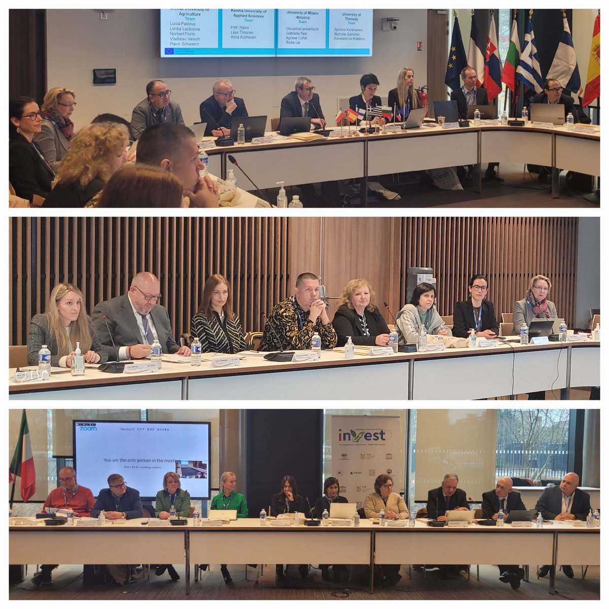 universitereims's tweet photo. Jour 1 : ouverture de l'événement de lancement de l'alliance européenne @invest_european . Day 1 : Opening session of the @invest_european kick off meeting. @AUPlovdiv @Karelia_amk @Univcordoba @unimib @uth_gr  #SUA https://t.co/E7FNJ3Gfig