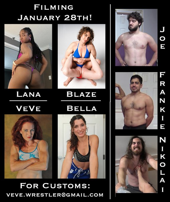 So excited for this big shoot day on Sunday! @lanaluxurious @BigBossBlaze69 @MissBellaluxx @TheJoePilato<a class="tags" target="_blank" title="On Twitter" href="/?out=eyJ0eXAiOiJKV1QiLCJhbGciOiJIUzUxMiJ9.eyJpYXQiOjE3MjI1OTA5NDYsImlzcyI6InR3cG9ybnN0YXJzLmNvbSIsIm5iZiI6MTcyMjU5MDk0NiwiZXhwIjoxNzU0MTI2OTQ2LCJyZWRpcmVjdF91cmwiOiJodHRwczovL3R3aXR0ZXIuY29tL2xhbmFsdXh1cmlvdXMifQ.19FLeQ1Id_ugSquo1VRKIwy05-s3gxbriHVSDgaHTbtr7Elk6g3YjAKsyDdTwUNyANVoMBZMfRT5TLpf04Mlkw">@lanaluxurious</a><a href="/tag/mixedwrestling"class="tags"><span>#mixedwrestling</span></a>