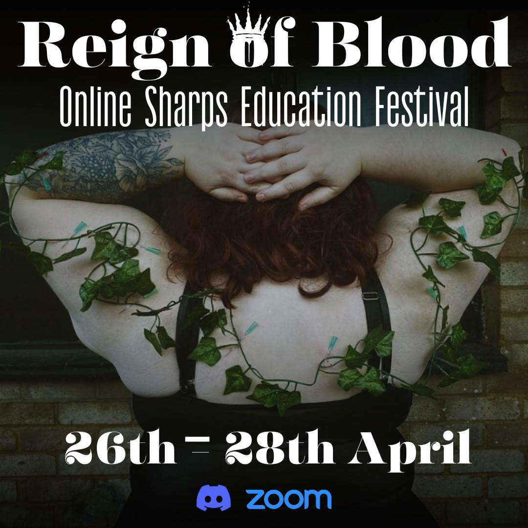 Calling all sharps players !!
Reign of Blood (ROB) is a 3 day long virtual festival focused on sharps &amp; blood play education.
Ticket link below.