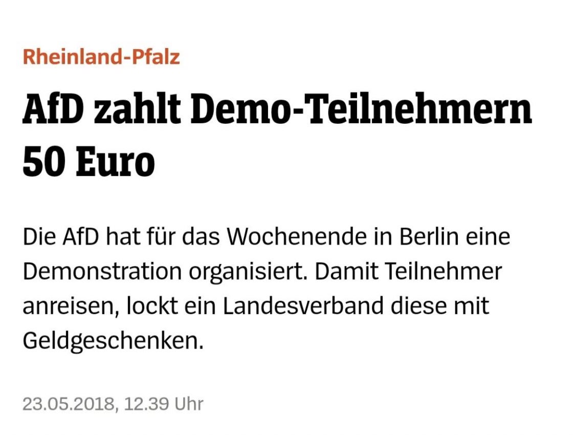 Wer übrigens tatsächlich für Demo-Teilnehmer zahlen muss… 🙃 #wirsindmehr