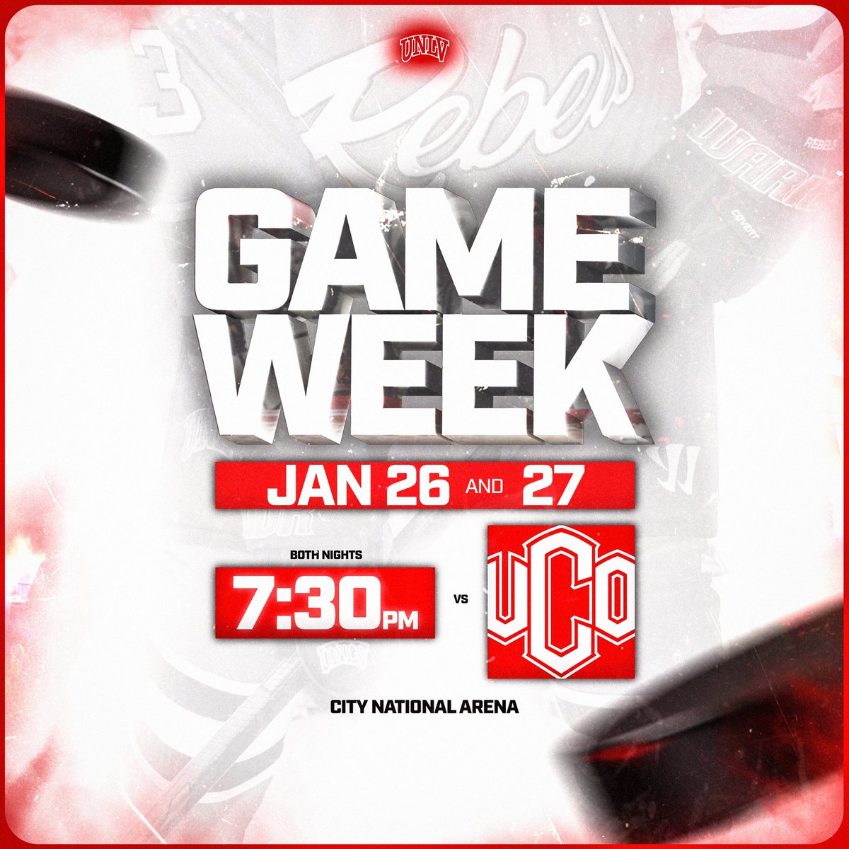 UNLVRebelHockey's tweet photo. IT’S GAME WEEK‼️

Friday, January 26th: 
📚 We’re host Goolsby Elementary School!

Saturday, January 26th: 
🍻 It’s $2 BEER NIGHT!
👨‍👩‍👧‍👦 FINAL Family Bundle Night! 
(Family of four or less is $20, each additional ticket is $5)

🎟️ Click the link below for tickets! https://t.co/KjyqMoCccO