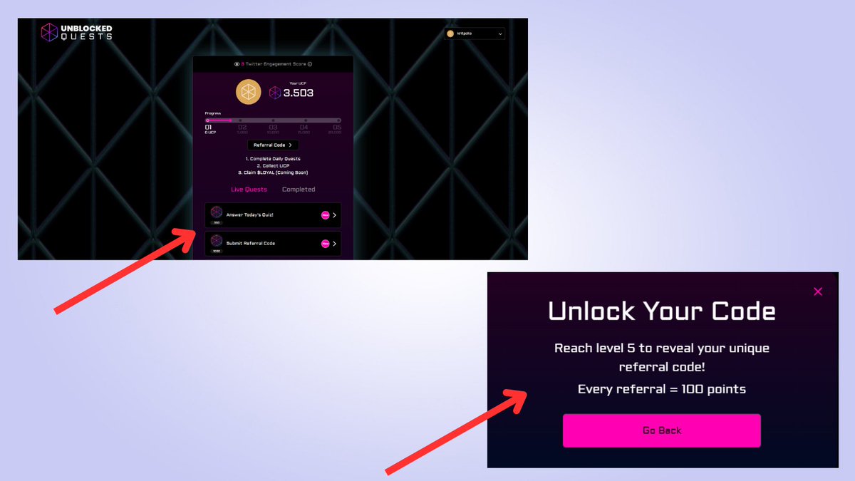KriptoliaTR's tweet photo. 🪂 Onaylı Airdrop 🪂

Toplamda 15.000.000$ yatırım alan (90M$ değerlemeye sahip) Unblocked projesinin görevlerini yaparak onaylı #airdrop için yerimizi alacağız! 🚀

Maliyet: 0$ 💰
Potansiyel kazanç: +500-1.500$

Rehberimizi takip ederek onaylı $LOYAL airdrop için yerinizi alın. 🧵👇

ℹ️ @onunblocked nedir? 

→ Özetle, Unblocked, müzik ve eğlencenin geleceğini dönüştürmeye odaklanıyor.

→ Proje @TheSandboxGame dahil önde gelen isimlerden toplamda 15.000.000 dolar değerinde yatırım almıştır.

→ Kazanacağımız puanların launch ile projenin yerel $LOYAL token'lerine dönüştürüleceği onaylandı.

📝Airdrop işlemleri 📝

Platforma kayıt olacağız ve günlük görevlerle puan biriktireceğiz.⤵️

→ Öncelikle https://t.co/78HHV5c8qb adresine gidin.

→ Google veya e-posta ile kayıt olun.

→ X (Twitter) hesabınızı bağlayın (yoksa davet kodu girerek puan alamazsınız). Diğer hesaplarınızı da bağlayın.

→ Günlük görevleri tamamlayın:
Solve 1 Week Puzzle cevabı: Blackrock light legolas uchu loyal Arizona rockstar
Today Quiz cevabı: James young

→ Oyun görevleri için play tuşuna basıp yönlendirdiği sitede aynı e-posta/google hesabı ile giriş yapın. Quiz tarzında sorulara cevap verin; rastgele cevaplar verebilirsiniz. Ardından puanı alacaksınız.

→ Davet kodunuzu 5. seviyeye 20.000 puana ulaşmadan şimdilik alamıyorsunuz. Davet kodunuz varsa diğerlerinin yararlanması için yorumlarda paylaşın. 👇

✅ Tüm işlemler şimdilik bu kadar. Ara ara Activity bölümünü kontrol ederek yeni gelen görevleri yaparak daha fazla puan kazanın. Binance Labs işin içinde, sonradan pişman olmaktansa, işlemleri şimdiden atlamayın!

📍 Konuyla ilgili yeni yöntemlerle sizleri güncellemeye, rehberler sunmaya devam edeceğiz. 🧑‍💻

Hiçbir şeyi kaçırmadığınıza emin olmak için Telegram grubumuza katılıp, sohbete dahil olmayı unutmayın. 👇https://t.co/DtSCkZewkz

✔️Daha fazla bu tarz içerik için bizi "@KriptoliaTR" takip etmeyi unutmayın! 

Kripto yolculuğunuzda bol kazançlar dileriz! 🚀