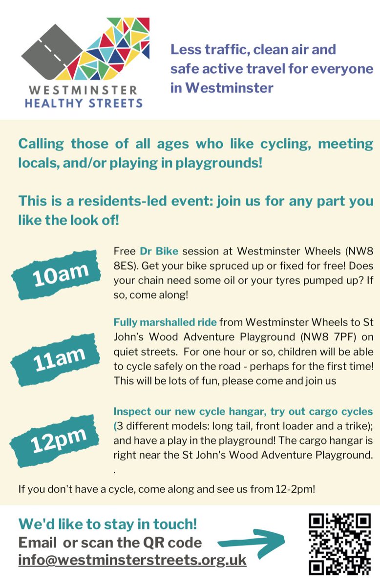 We'd love to see you at this family-friendly celebration ride! Cargo bikes available to try out too 🎉 Bring the kids, the dog, or just come & enjoy the ride 😀 Book your free place 👇 lcc.org.uk/events/cargo-h…