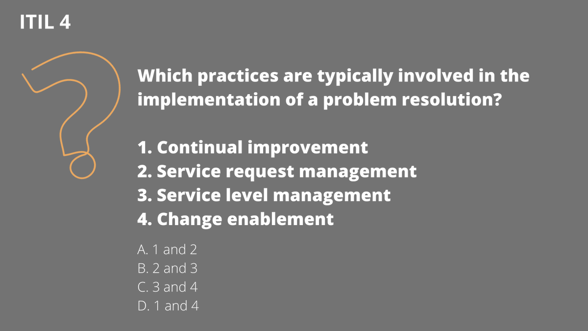 ThoughtRockers's tweet image. ITIL® Question

#ITIL #ITIL4 #ProblemResolution