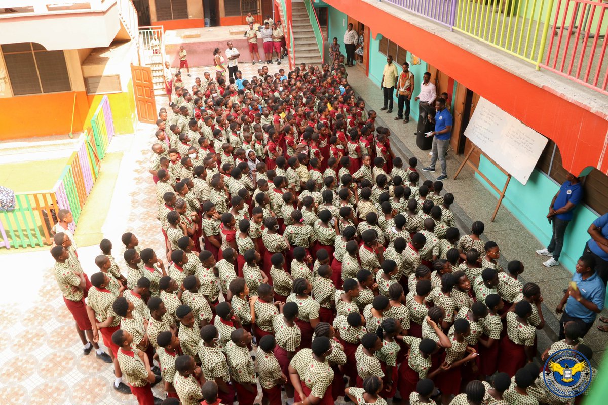 SSSSCampaignGH's tweet photo. Promoting early vigilance, students from some schools in Tema and Ashaiman were encouraged to swiftly report potential threats to authorities (teachers, parents, security agencies,etc). Also, they were equipped with essential methods to report suspicious activities. "If you See Something, Say Something." Call 999!