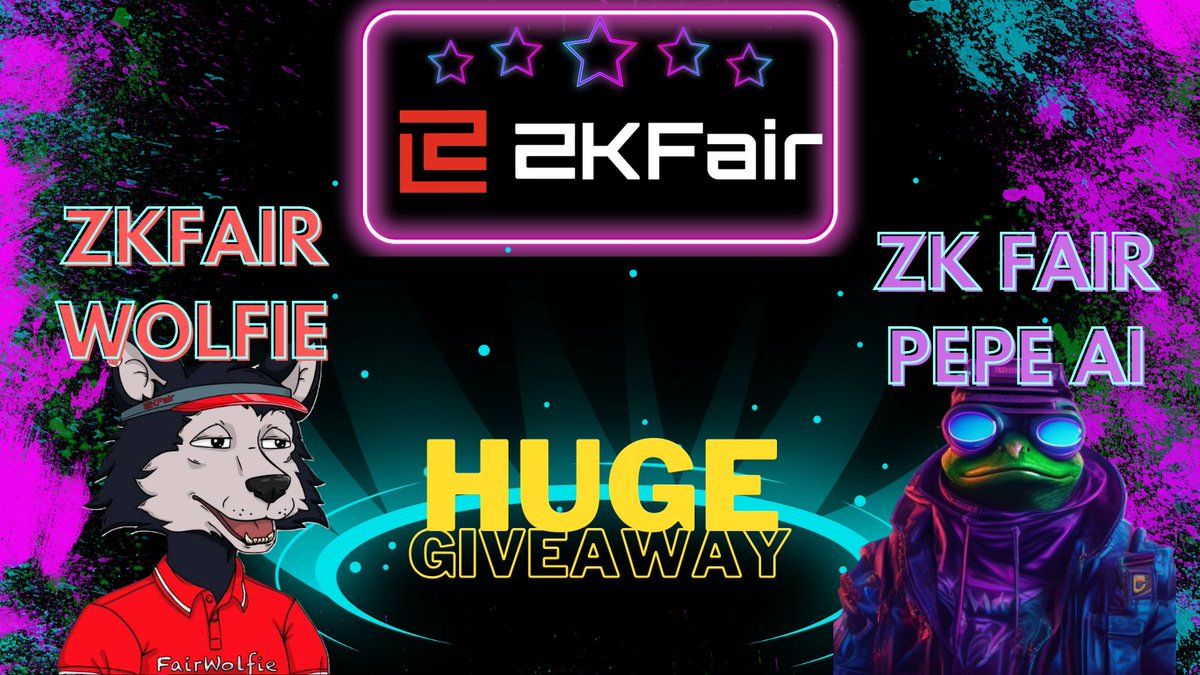 ZkFair_Wolfie's tweet photo. 🌟 GIVEAWAY ALERT with @ZKFPepeAI 🌟
- Fair Wolfie NFTs - 15 pcs
- $PEPEAI - 5 x 250k
1. Sub @ZKFCommunity
2. Sub @ZkFair_Wolfie
3. Sub @ZKFPepeAI
4. Leave ZkFair wallet in comments
5. Tag any other DEFI or NFT projects from another ETH L2
#ZkFair #Giveaway #CryptoCommunity https://t.co/7ESYbh1zLF