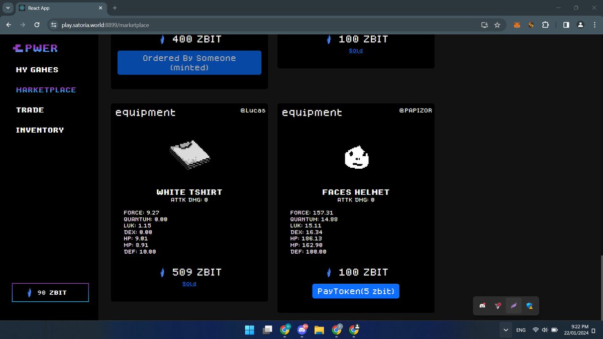 AmmarAbuAlwan's tweet image. i just bought FACES HELMET for 100 #ZBIT 
the swap took around 1.5 seconds
directly implemented in #satoria , inventory +1 faces 
crazy how @papozorus and @olex_scherba have the time and exp to build something as huge! 
will be usable for all #ordinal #games #web3 #games 
#MMORPG