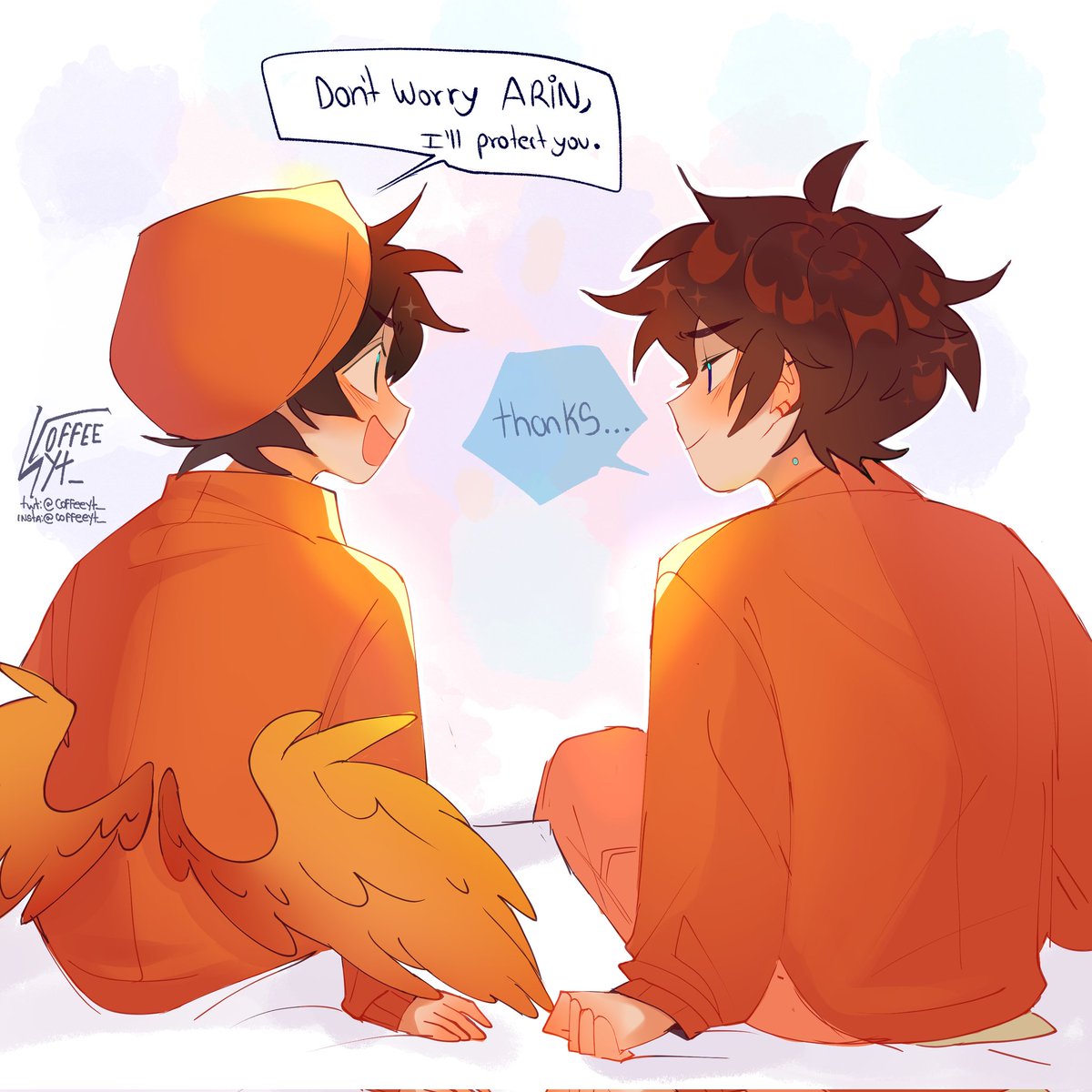 No lo pudo proteger :(
LLAMEN A DIOOOOS 
#Luckity #arinckity #Luckityfanart