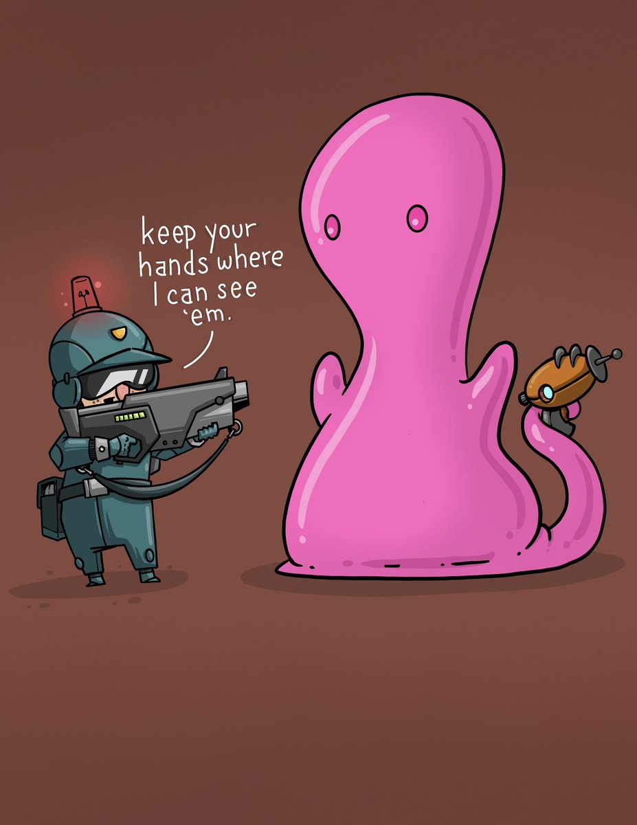 stv_armstrong's tweet photo. Hands up!
#Sketch #Drawing #Doodle #space #SciFi #alien #blob #spacepolice #police #spacecop https://t.co/LleFMTVg6i