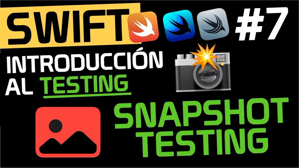 SwiftBeta_'s tweet photo. 🆕 ¡Nuevo Video!

¿Qué son los SNAPSHOT TESTS?
¿Por qué son importantes?
¿Cómo podemos crear estos tipos de TESTS?

Si quieres potenciar tus SKILLS de TESTING, mira el siguiente contenido, explicado paso por paso 👇
🔗 https://t.co/07I8GNuYpS

#iOSDev https://t.co/PgKTRxz12s