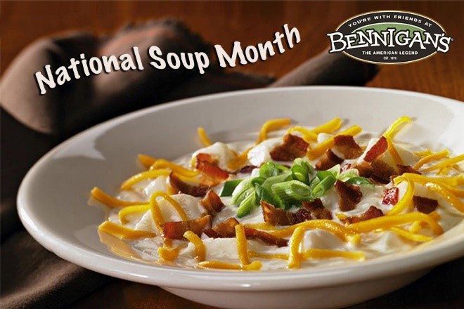 BennigansMtP's tweet photo. Did you know that January is National Soup Month? Warm up with Bennigan’s Ultimate Baked Potato Soup!

#nationalsoupmonth #bakedpotatosoup #Bennigans https://t.co/f6fyjsEUb7