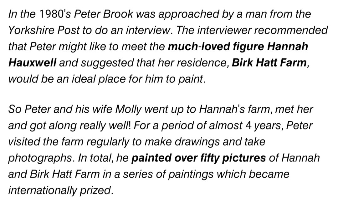 Pennines artist Peter Brook with the eternal shepherdess Hannah Hauxwell #peterbrook #hannahhauxwell #birkhattfarm