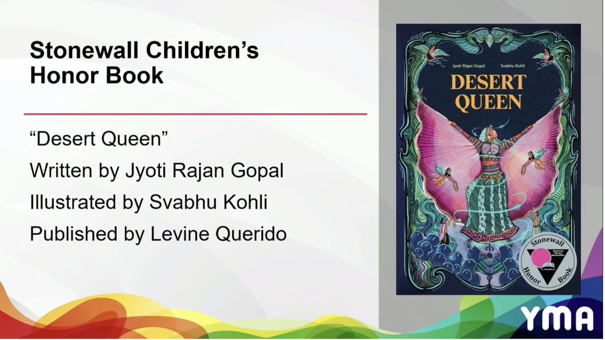 Wow! Congratulations to #12x12PB member @jyotirgopal for winning a Stonewall Award Honor for her gorgeous book, DESERT QUEEN. We are so happy for you! #picturebooks #alayma24 #kidlit