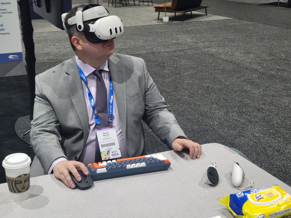 josethevrtech's tweet photo. Helping manage the "Technology Experiential Area" at #IMSH2024 has been so rewarding! 

Just focusing on showing people cool technology rather than selling something is incredible gratifying. ♥️🥽

#SpatialComputing #AR #VR #XR #rebootimagine #IT #MSP https://t.co/z3qRz08y2m