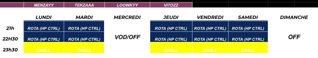 scrims and challs for this week dm me pls