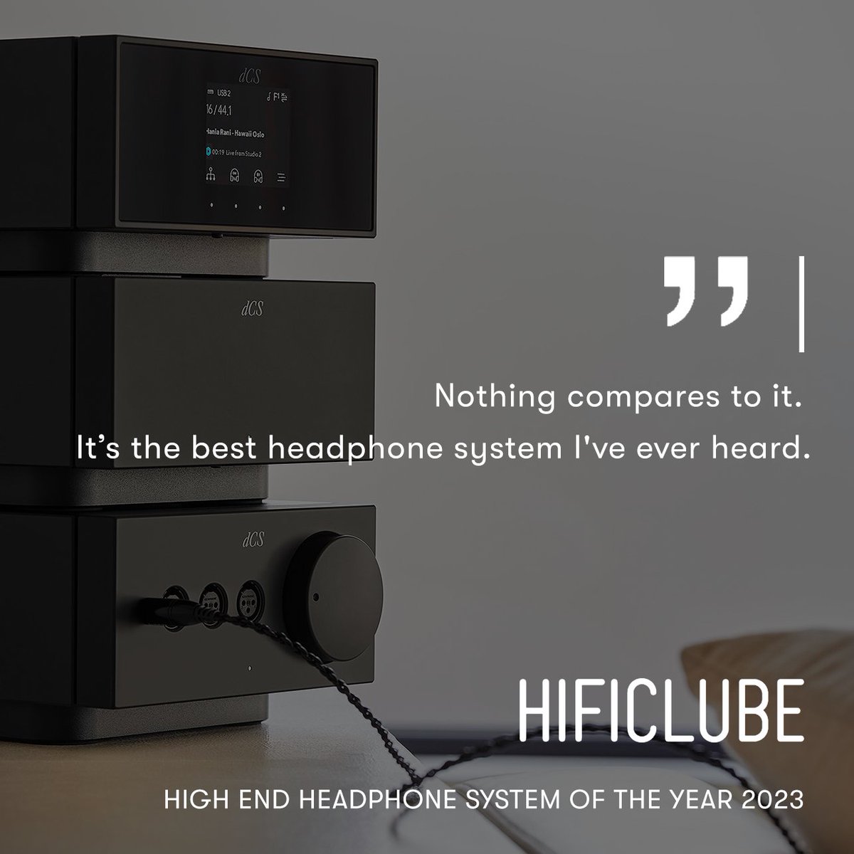 dCSonlythemusic's tweet photo. We’re delighted to announce that #dCSLina has been awarded Highend Headphone System of the Year 2023 by @hificlube.

Follow the to explore the listings for this year’s award winners: https://t.co/X7SqTnriNy

#highendaudio #audiophile #highenddac #headphones https://t.co/OMnWM2BWED