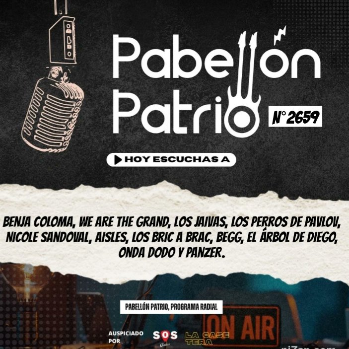 Pabellón Patrio (@pabellonpatrio) on Twitter photo Hoy en #PabellónPatrio Una presentación de <a href="/sosguitar_cl/">sosguitar</a> y #lacasetera
<a href="/benja_coloma/">Benja Coloma</a> <a href="/WeAreTheGrand/">We Are The Grand</a> <a href="/LosJaivas_Chile/">Los Jaivas</a> #PerrosDePavlov #NicoleSandoval <a href="/Aislesproject/">Aisles</a> #LosBricaBrac <a href="/begg_oficial/">Begg</a> <a href="/ElarboldeDiego/">El árbol de Diego</a> #ondadodo <a href="/PanzerChileRock/">Panzer Chile</a> Toda la info aquí m.facebook.com/story.php?stor… Hoy en #PabellónPatrio Una presentación de <a href="/sosguitar_cl/">sosguitar</a> y #lacasetera
<a href="/benja_coloma/">Benja Coloma</a> <a href="/WeAreTheGrand/">We Are The Grand</a> <a href="/LosJaivas_Chile/">Los Jaivas</a> #PerrosDePavlov #NicoleSandoval <a href="/Aislesproject/">Aisles</a> #LosBricaBrac <a href="/begg_oficial/">Begg</a> <a href="/ElarboldeDiego/">El árbol de Diego</a> #ondadodo <a href="/PanzerChileRock/">Panzer Chile</a> Toda la info aquí m.facebook.com/story.php?stor…