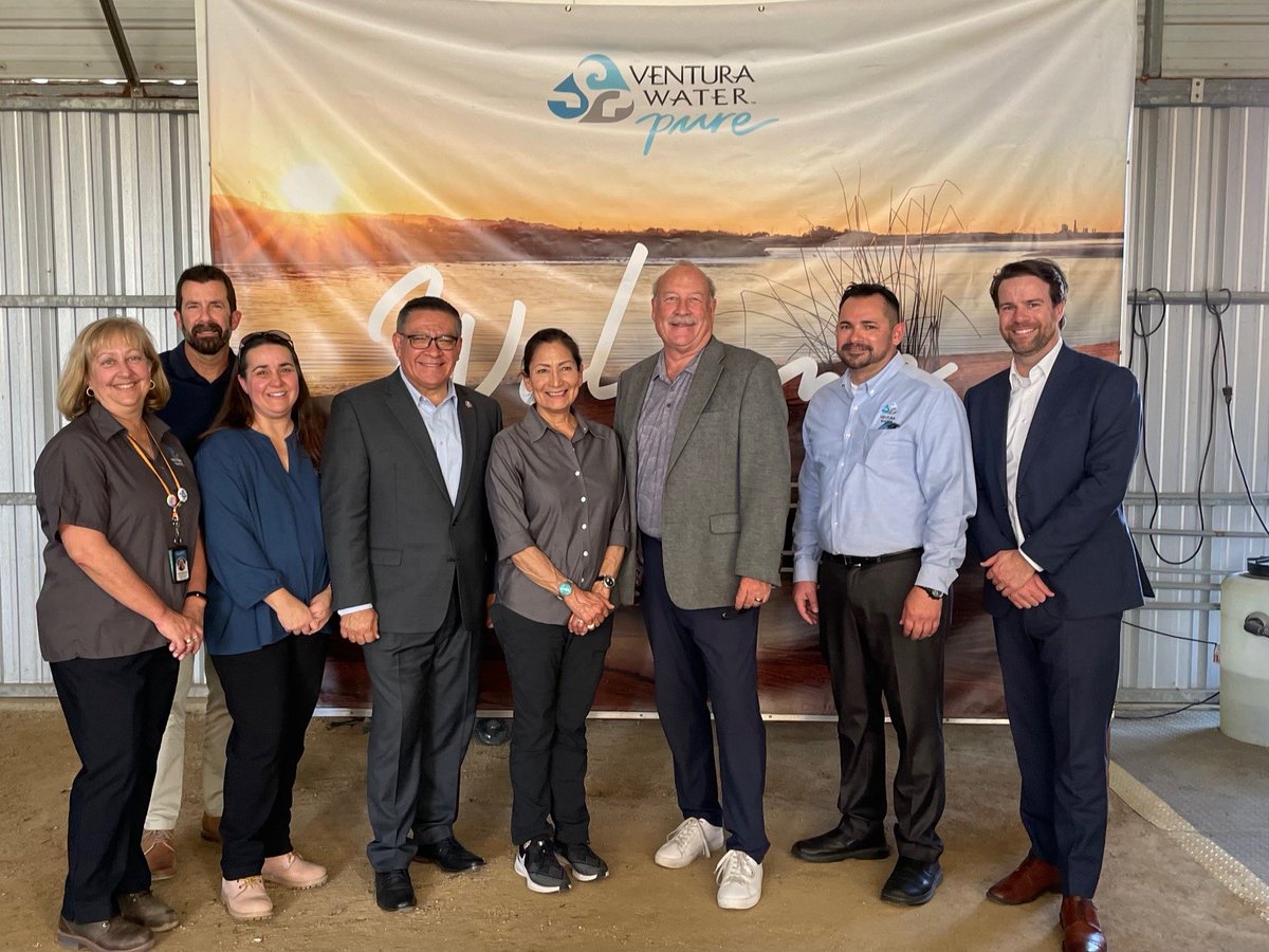 Sharing another thank you to <a href="/RepCarbajal/">Rep. Salud Carbajal</a> &amp; <a href="/DebHaalandNM/">Deb Haaland</a> for visiting us last month!

We were honored to host you &amp; the Secretary while sharing our commitment to securing a sustainable, drought-proof water supply for generations to come

Read more: bit.ly/48VwqT8