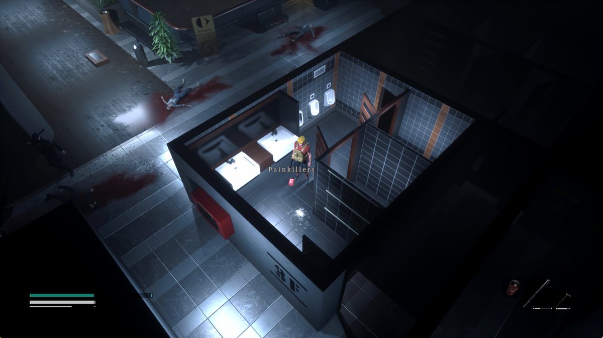 funnylockscorp's tweet photo. #Captionchallenge: Write one for this @unstoppable_go screenshot! Who’s inspired by dead enemies, painkillers, and a bathroom?  

Bonus points if you incorporate a Trident backstory 💀

#indiemonday #mondayfunday #mondaypunday #captionthis #captionthisimage #writethecaption https://t.co/v2iIqjnCOR