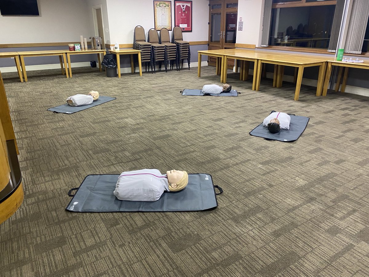 timpoole959's tweet photo. All set up for delivery of a First Aid Course @LampeterTownRFC. Free course to all clubs in Wales - #keeprugbysafe @Linsbridge @WRU_Community https://t.co/UcOWBZIJDp