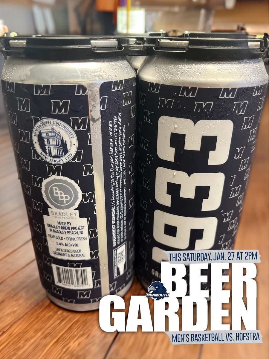 MonmouthHawks's tweet photo. It's 🍺 time.

Excited for our Beer Garden this Saturday @MonmouthBBall! Tip at 2pm, 🍻 available at 12:30pm!

BE HERE: https://t.co/1FCMM1ofzR https://t.co/WMFrqXrWOF