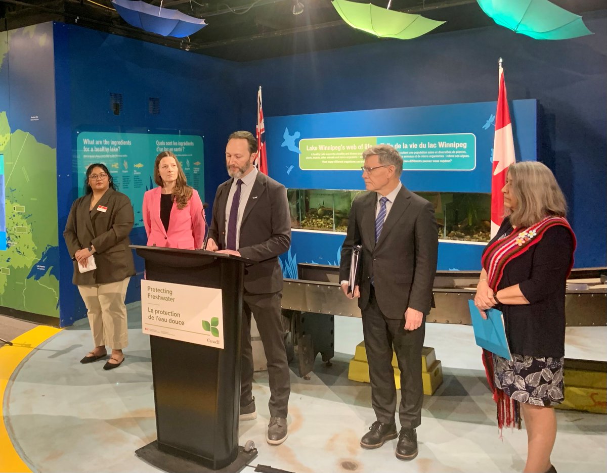 'Canada’s wealth of both freshwater and freshwater expertise positions us to lead the world on managing that crucial resource—but also bestows us with an incredible responsibility.' Thrilled to emcee today's exciting & historic announcement for the future of Canada's fresh water
