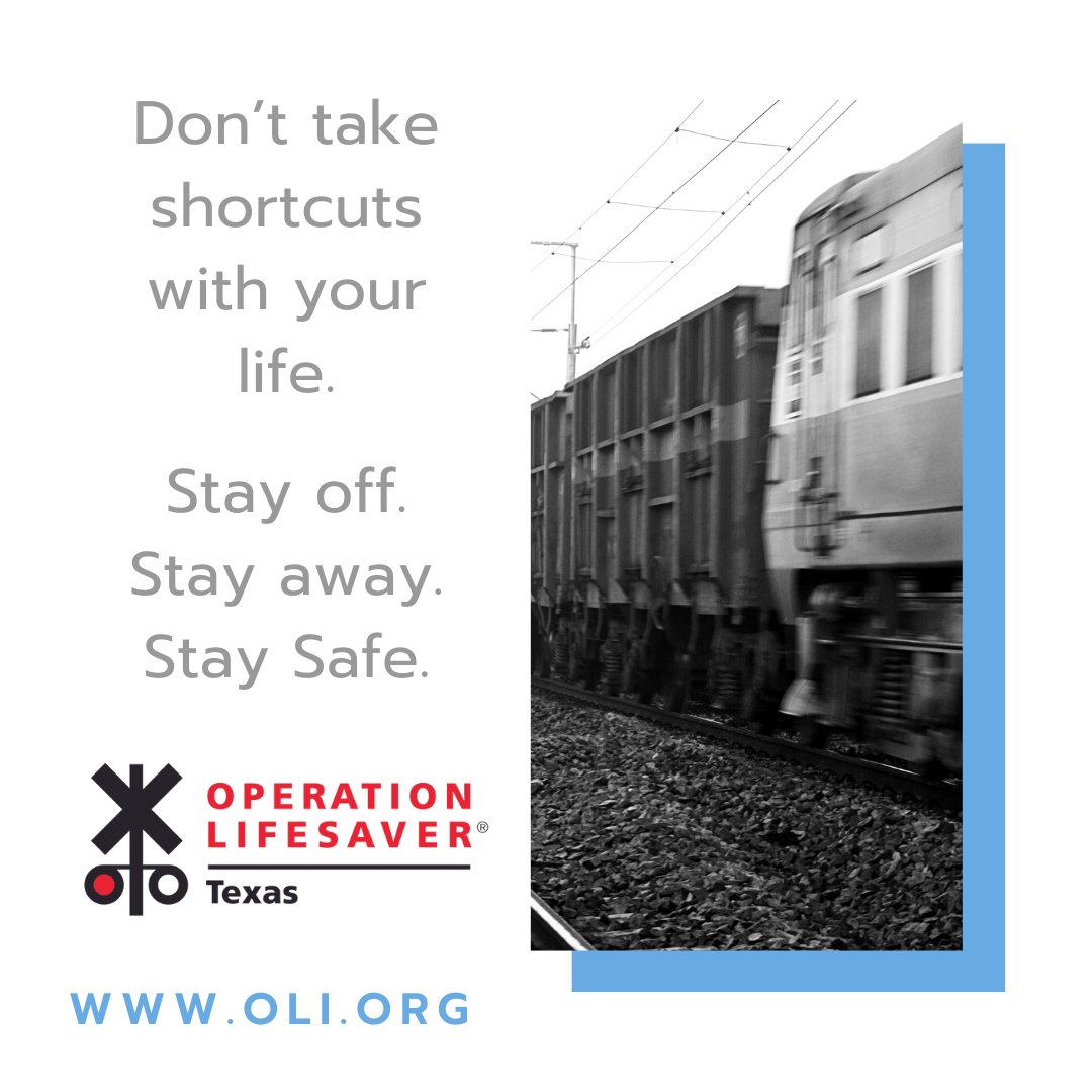 Don't take shortcuts with your life. Stay off. Stay away. Stay safe. oli.org
