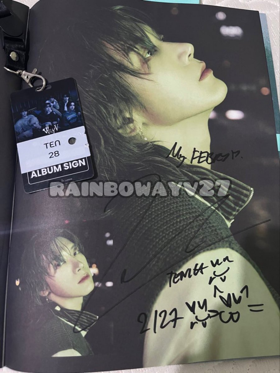 rainbowayv27's tweet photo. 220124 WayV On My Youth Face To Face Album Signing Event in Jakarta #TEN

👩🏻 : hi ten, i want to tell you something interesting. We share the same birthday date!
🐱 : ohh??? (looked amazed) You are a lucky person! 
👩🏻 : So are you!!!

-cont - https://t.co/IXxm3gsAOq