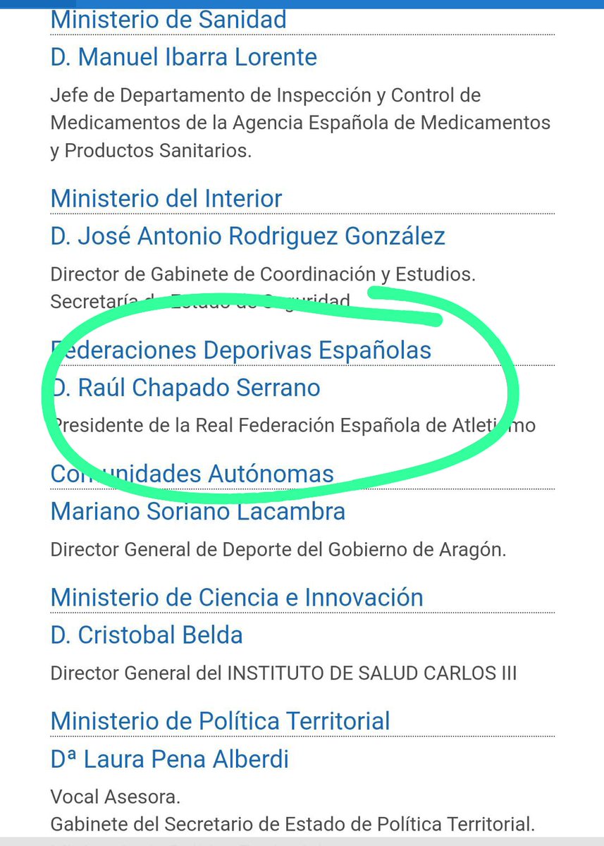 ¿Qué pinta el Sr. Chapado en el Consejo Rector de la CELAD?
Vista la situación actual, su 'estar' en Celad no favorece ni su imagen ni la de RFEA...¿Chapado no sabía nada de nada sobre los positivos por pasaporte biologico de los que tanto se está hablando?? 🤔🥳